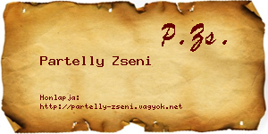 Partelly Zseni névjegykártya